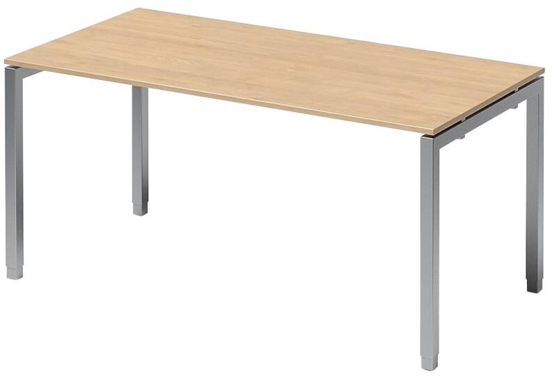 Bisley Schreibtisch Cito Ahorn, Silber 1.600 x 1.200 x 850 mm