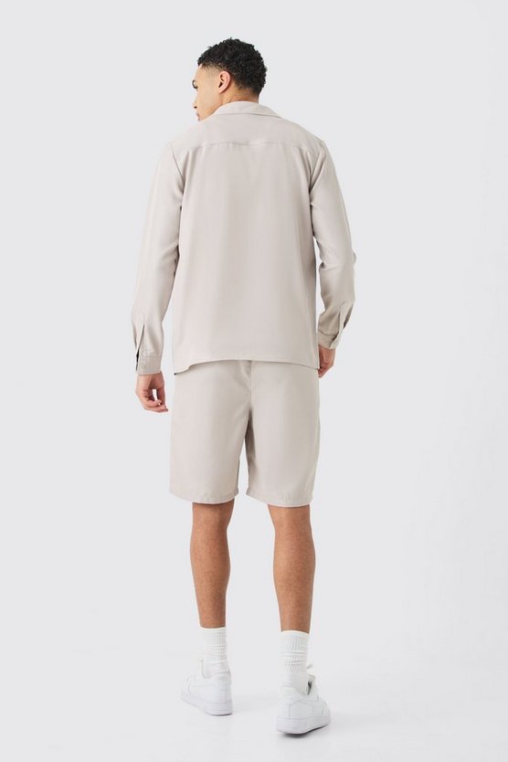 Weiches Twill Overshirt und Shorts