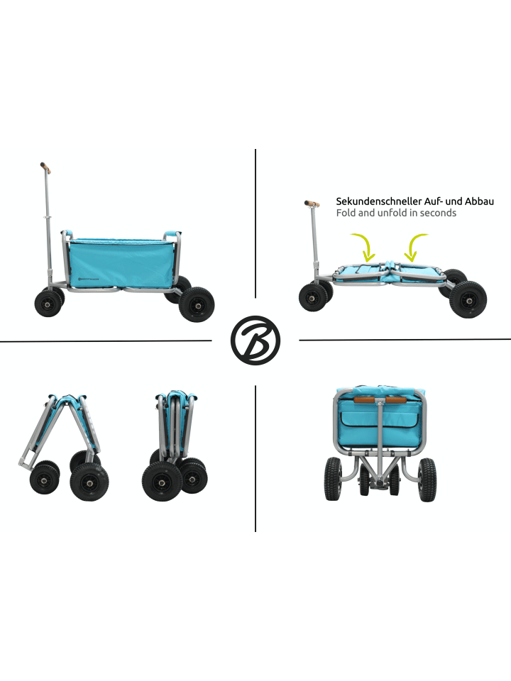 Beachtrekker Beachtrekker LiFe faltbarer Bollerwagen   Bremse, klappb. Handwagen (Himmelblau) günstig kaufen onesize