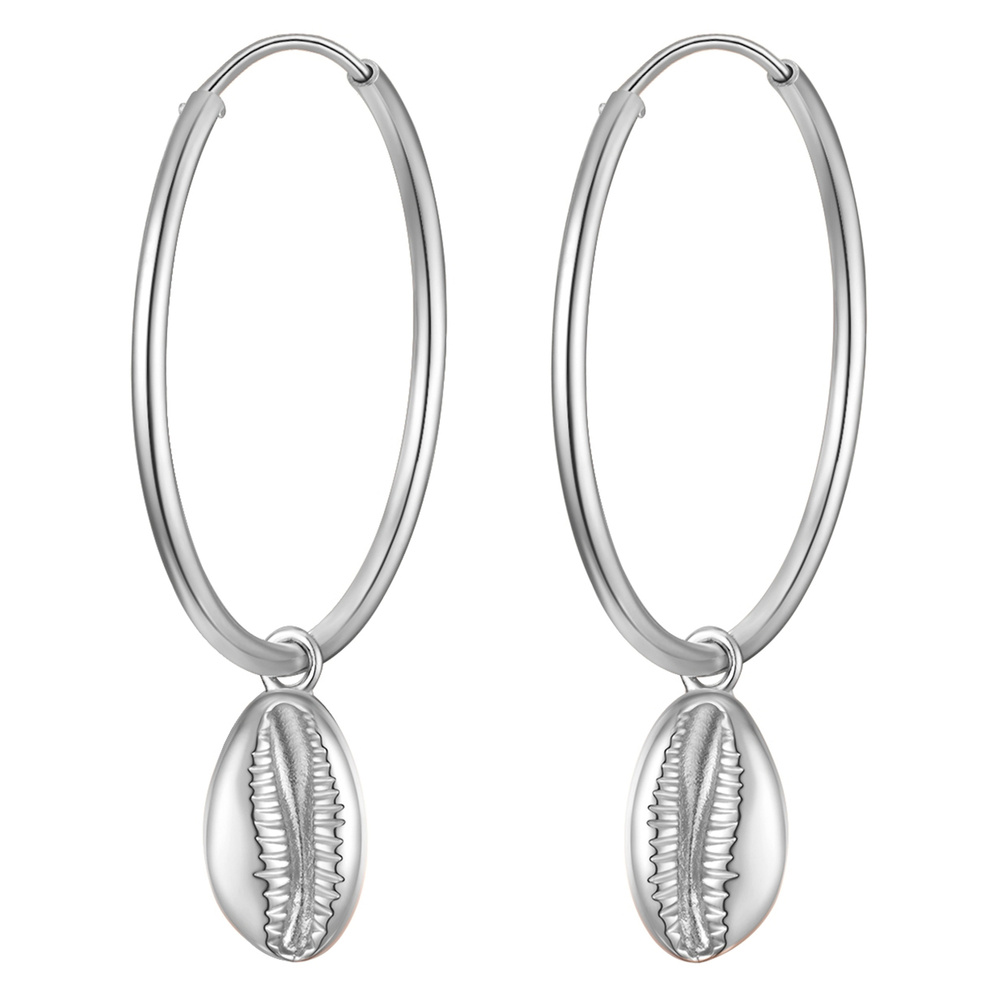 Glanzstücke München Créoles en argent Coquillage Argent sterling en Argent Boucles d'oreilles