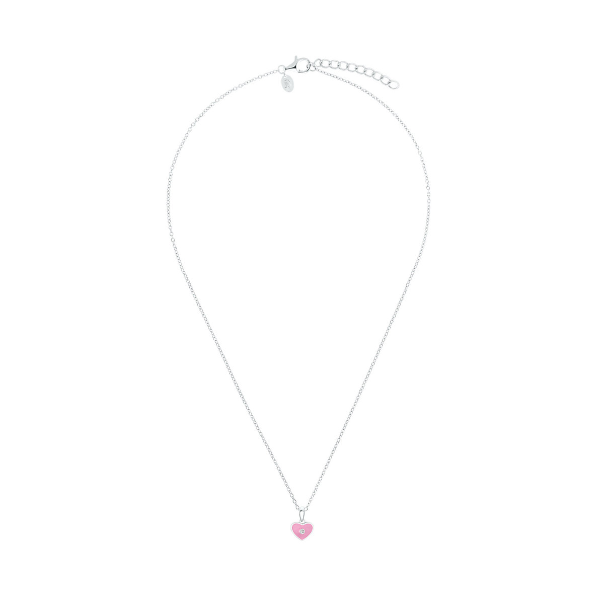 Kette mit Anhänger für Mädchen, 925 Sterling Silber, Zirkonia synth. | Herz Halsketten für Mädchen