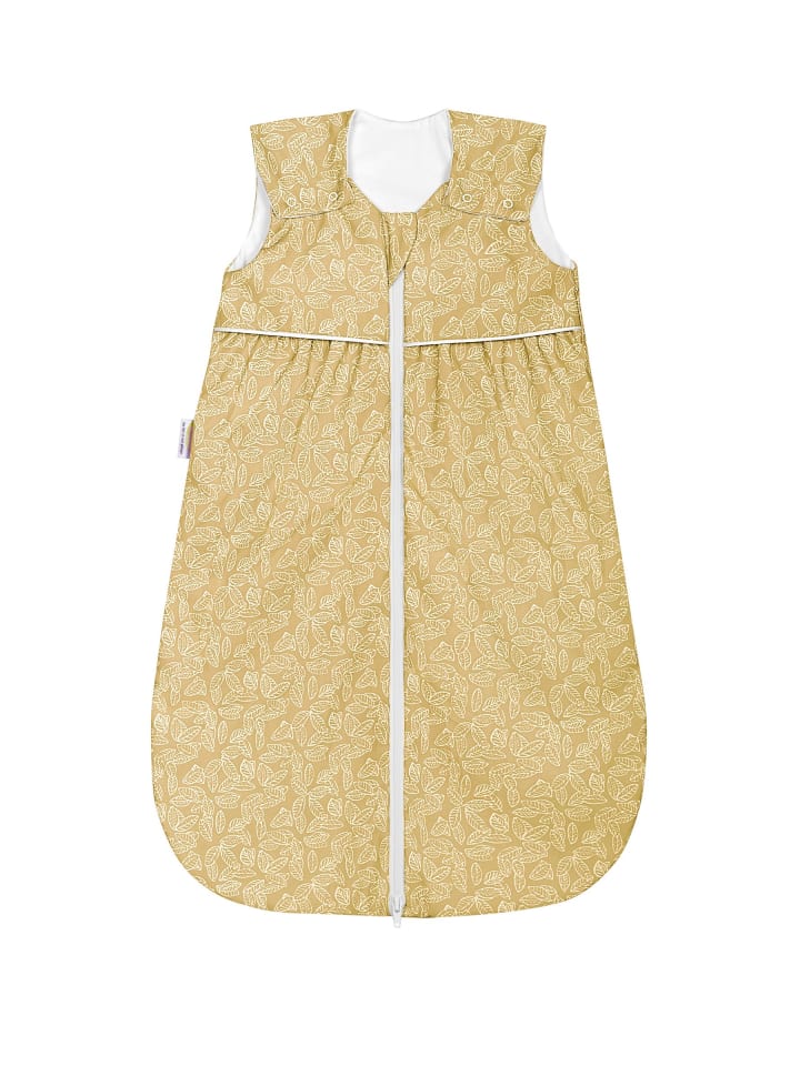 Kinderhaus Blaubär Odenwälder Sommer Schlafsack Anni light white leaves TOP in Mustard günstig kaufen
