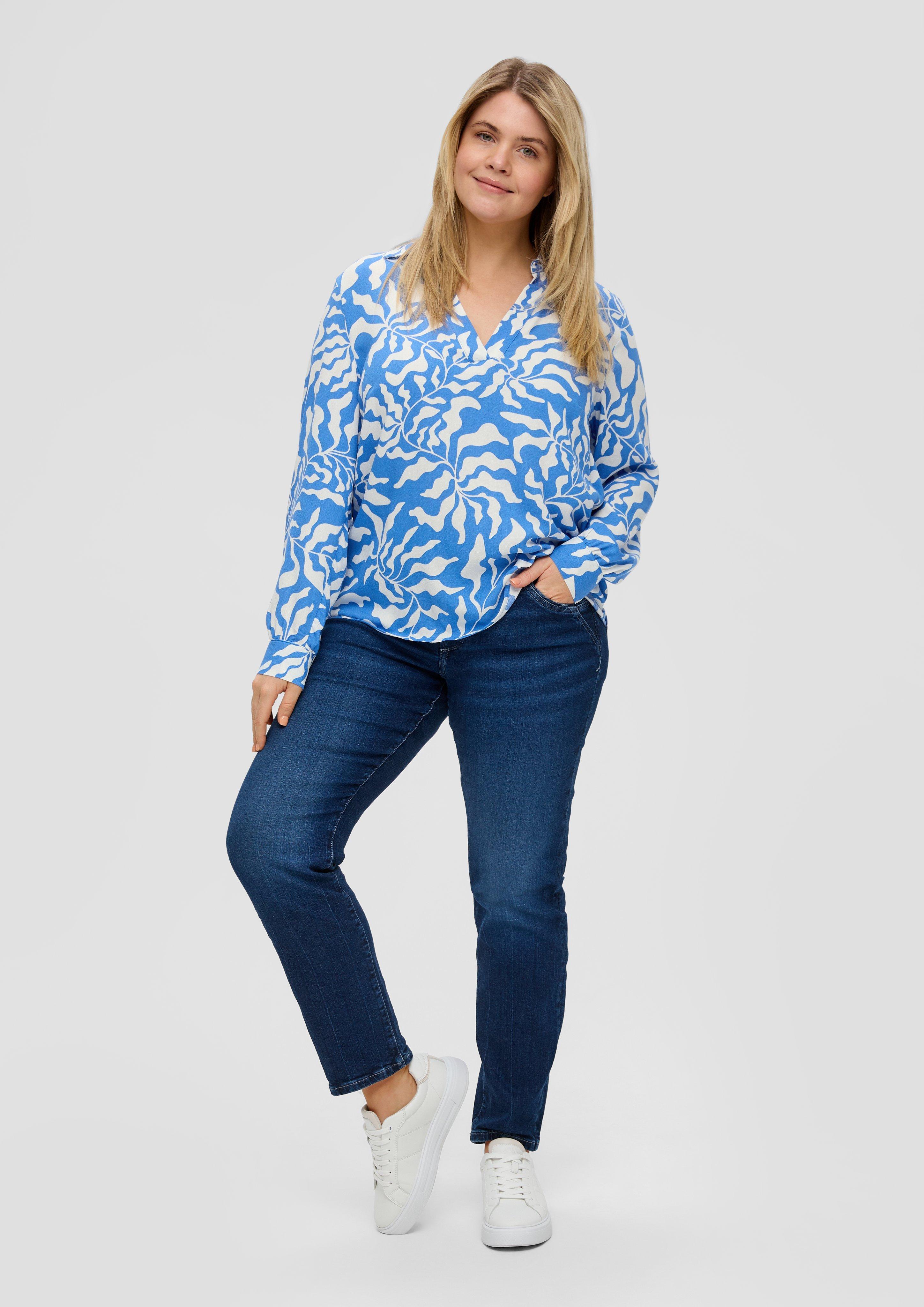 Viskosebluse mit All-over-Print  2151565-55A1