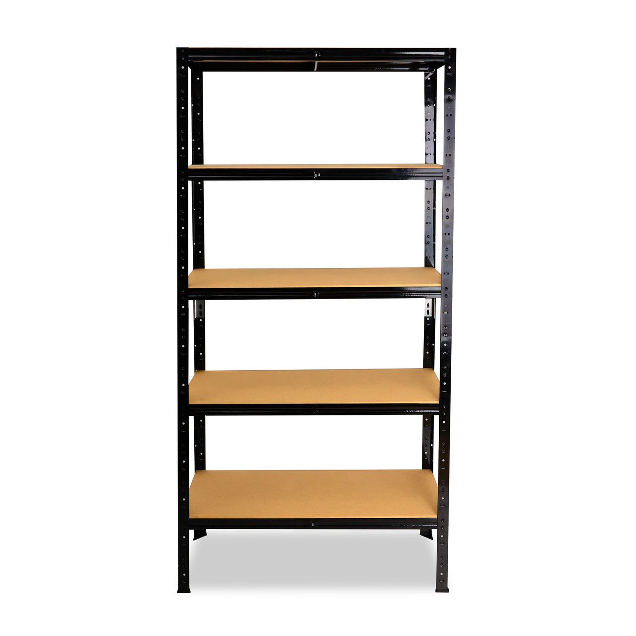Shelfplaza BLACK 180x60x30cm Schwerlastregal in schwarz mit 5 Böden