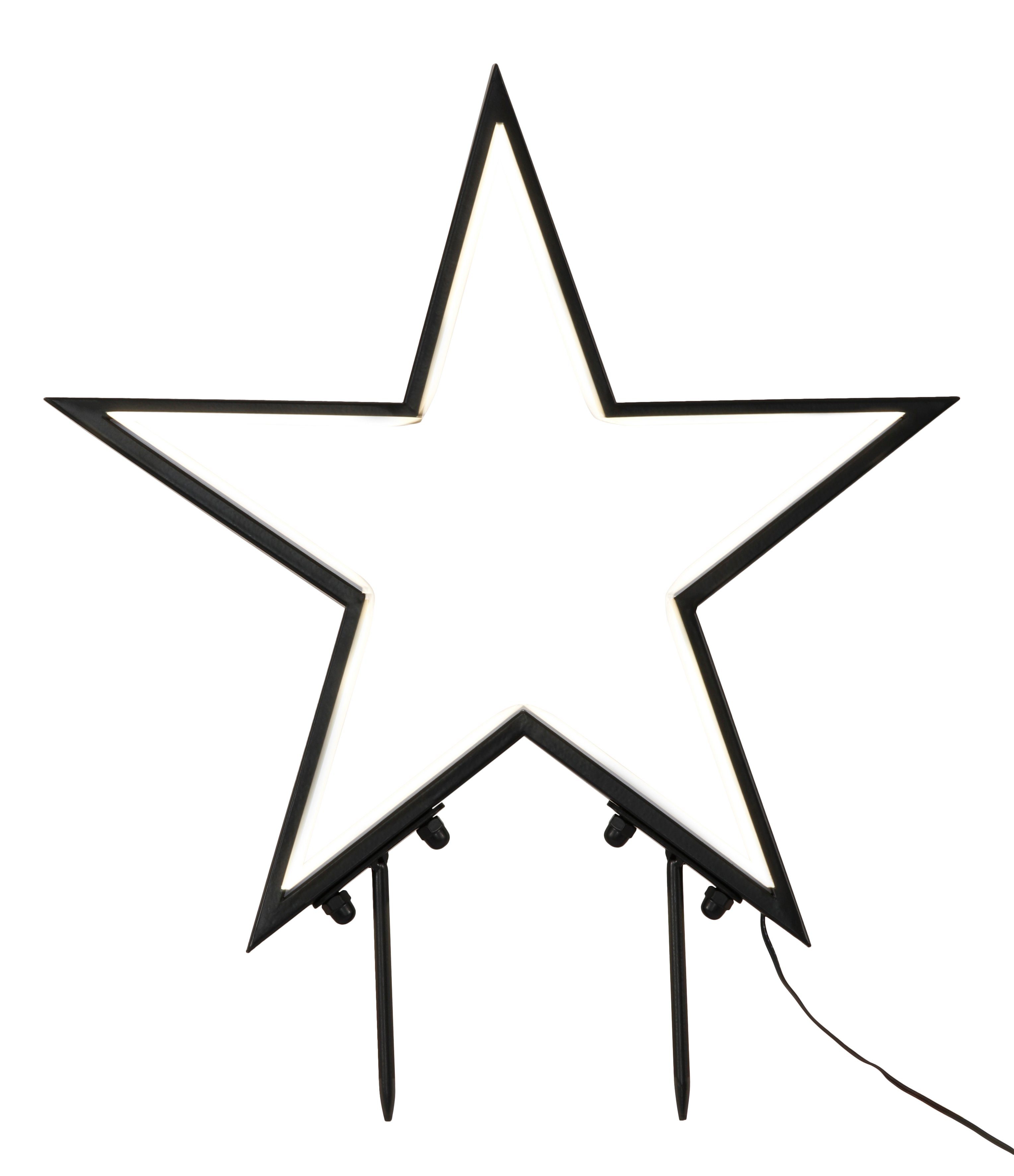 BONETTI LED Stern Weihnachtsstern, LED fest integriert, Warmweiß, aus Kunststoff und Metall, Weihnachtsdeko aussen