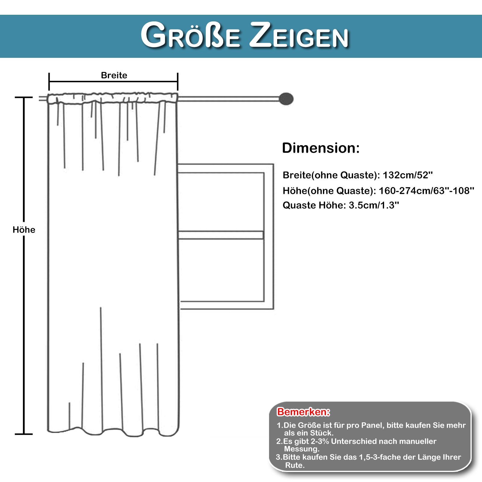 Schiebegardine Retro Vorhänge mit Quasten,Voile Gardinen Boho Vorhänge, BTTO, (1 St), transparent, mit Stangedurchzug, Bistrogardine, für Wohnzimmer Schlafzimmer