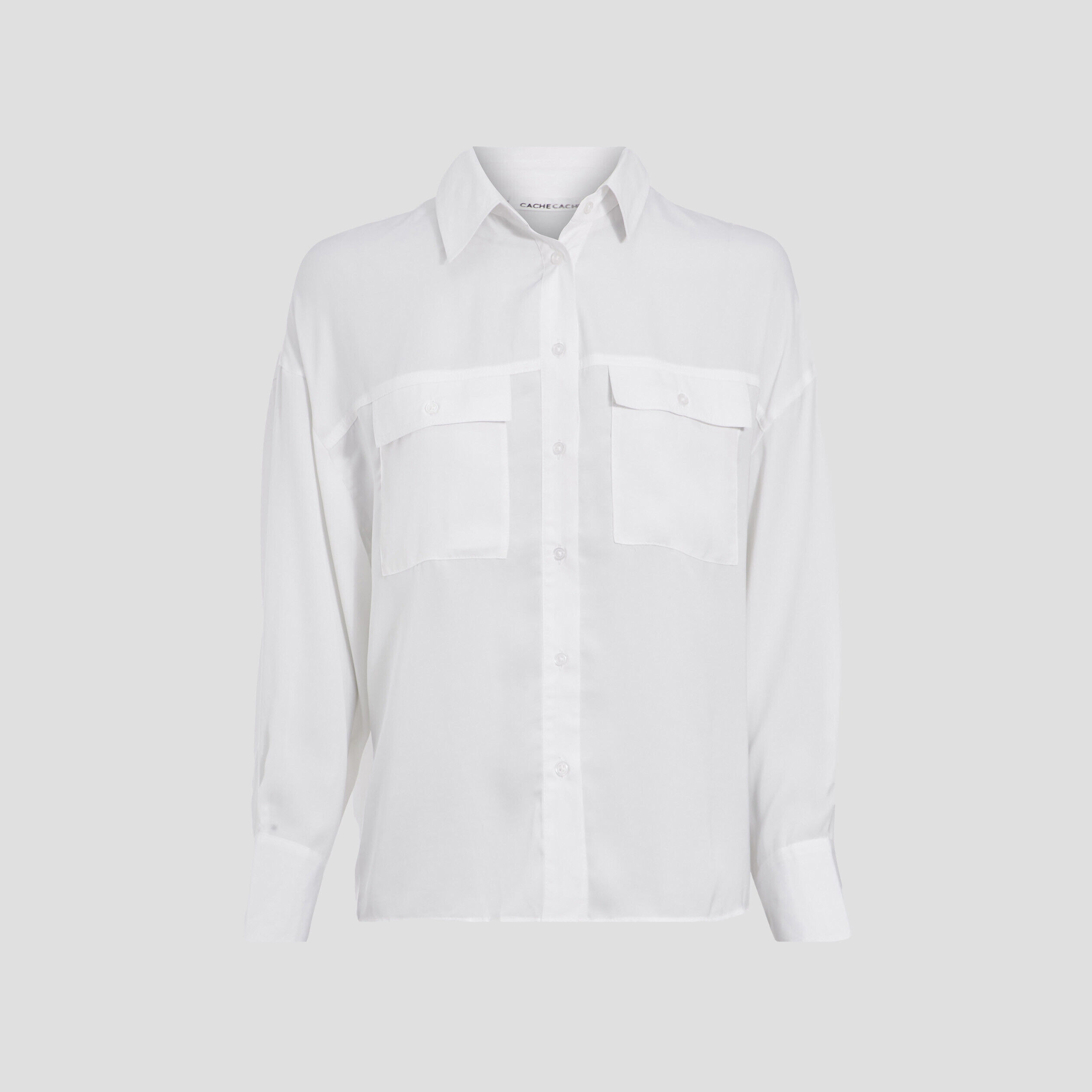 Chemise manches longues ecru femme | Cache Cache