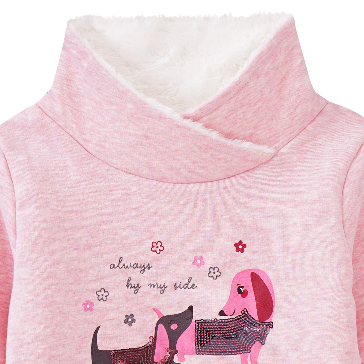 Mädchen Sweatshirt mit Hunde-Print