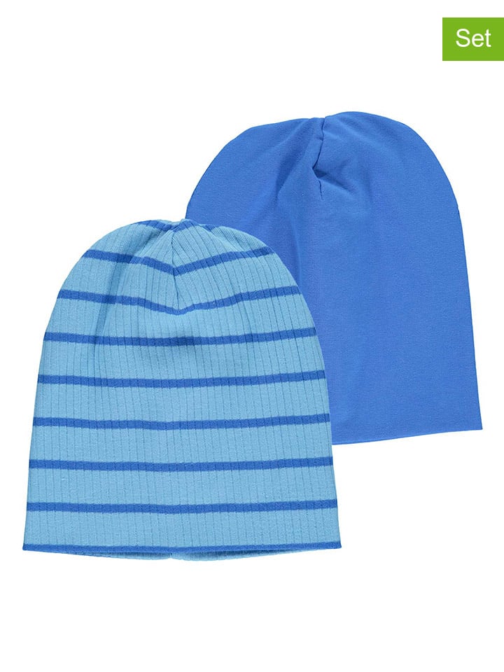 Fred´s World by GREEN COTTON 2er-Set: Beanies in Blau günstig kaufen