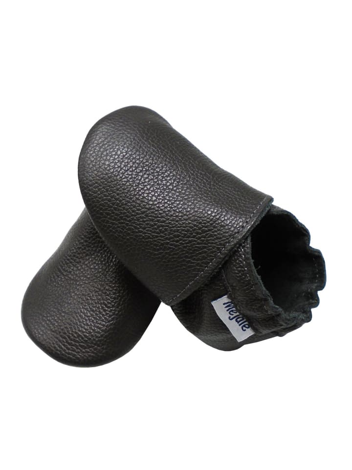 Yalion Baby Leder-Krabbelschuhe in Schwarz günstig kaufen 17/18