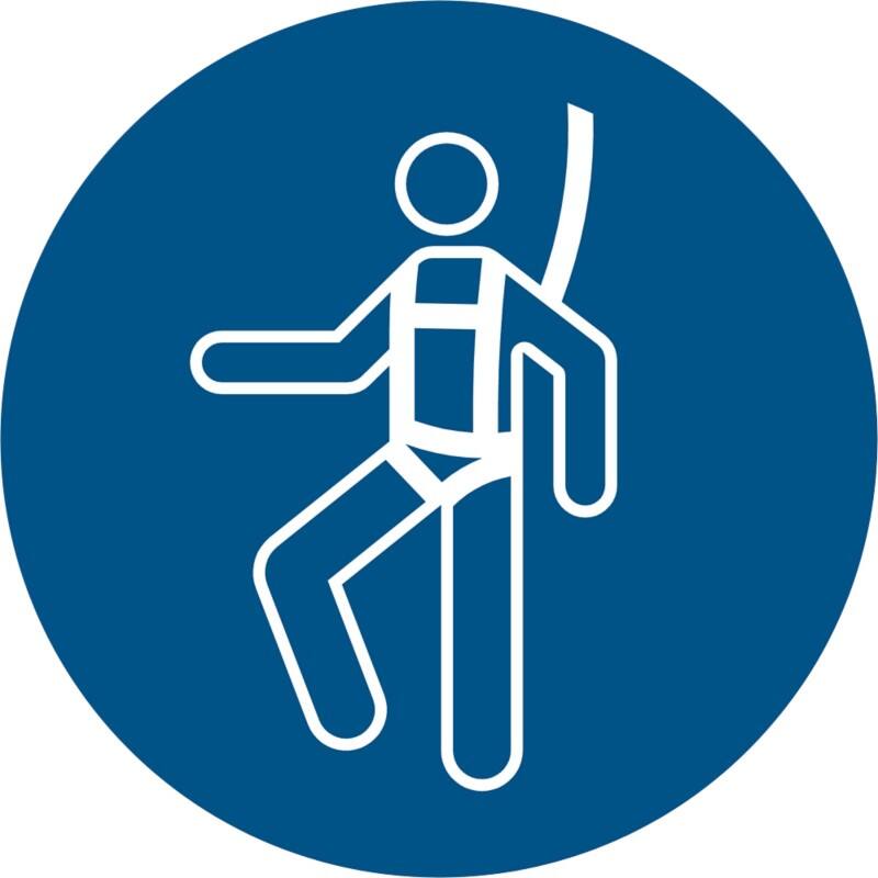 Djois Warnschild Auffanggurt benutzen Klebstoff, einschraubbar PP (Polypropylen) 20 (B) x 0,14 (H) cm 3 Stück