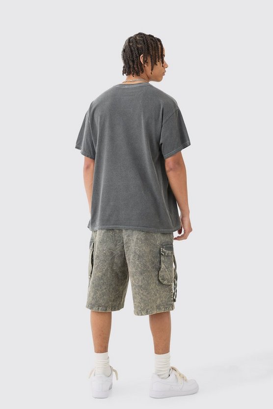 Oversize T-Shirt mit lizenziertem Moto Racing Print