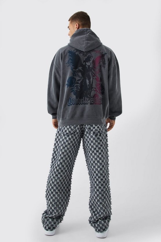 Oversize Hoodie mit Renaissance-Print