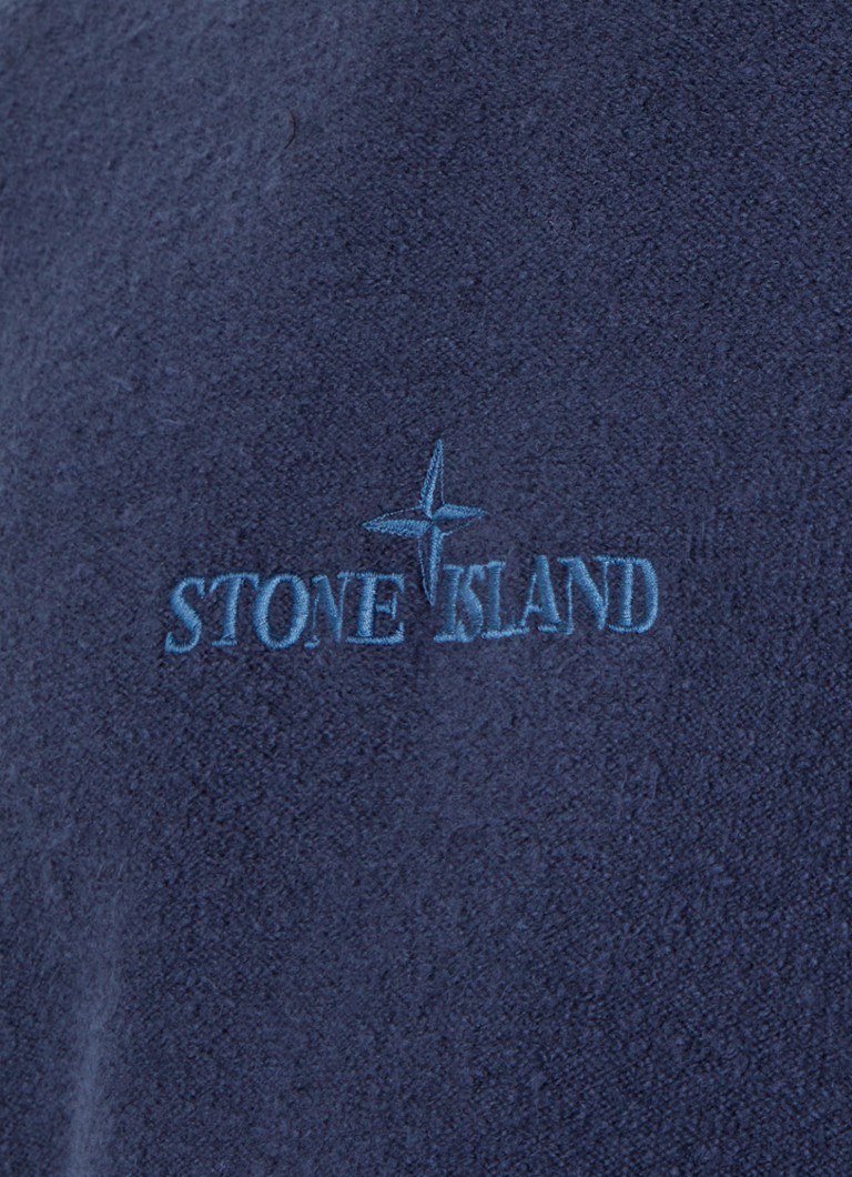 Pulover Stone Island 534D2 tricotat gros cu logo brodat