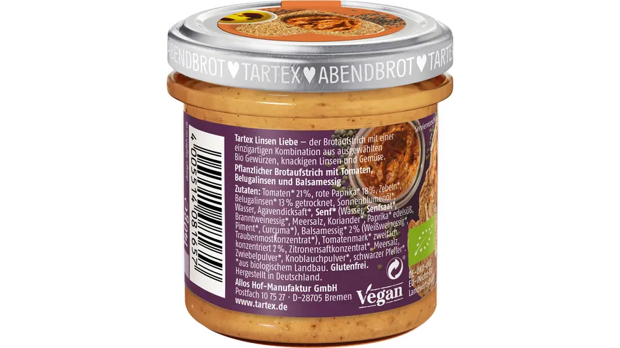 Tartex Linsen Liebe Belugalinse Balsamico 140 g