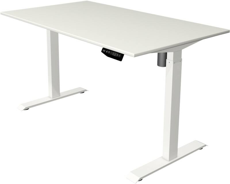 Kerkmann Move 1 Elektrisch Höhenverstellbar Sitz-Stehschreibtisch Rechteckig Melamin, Stahl Weiß 1.400 x 800 x 1.230 mm