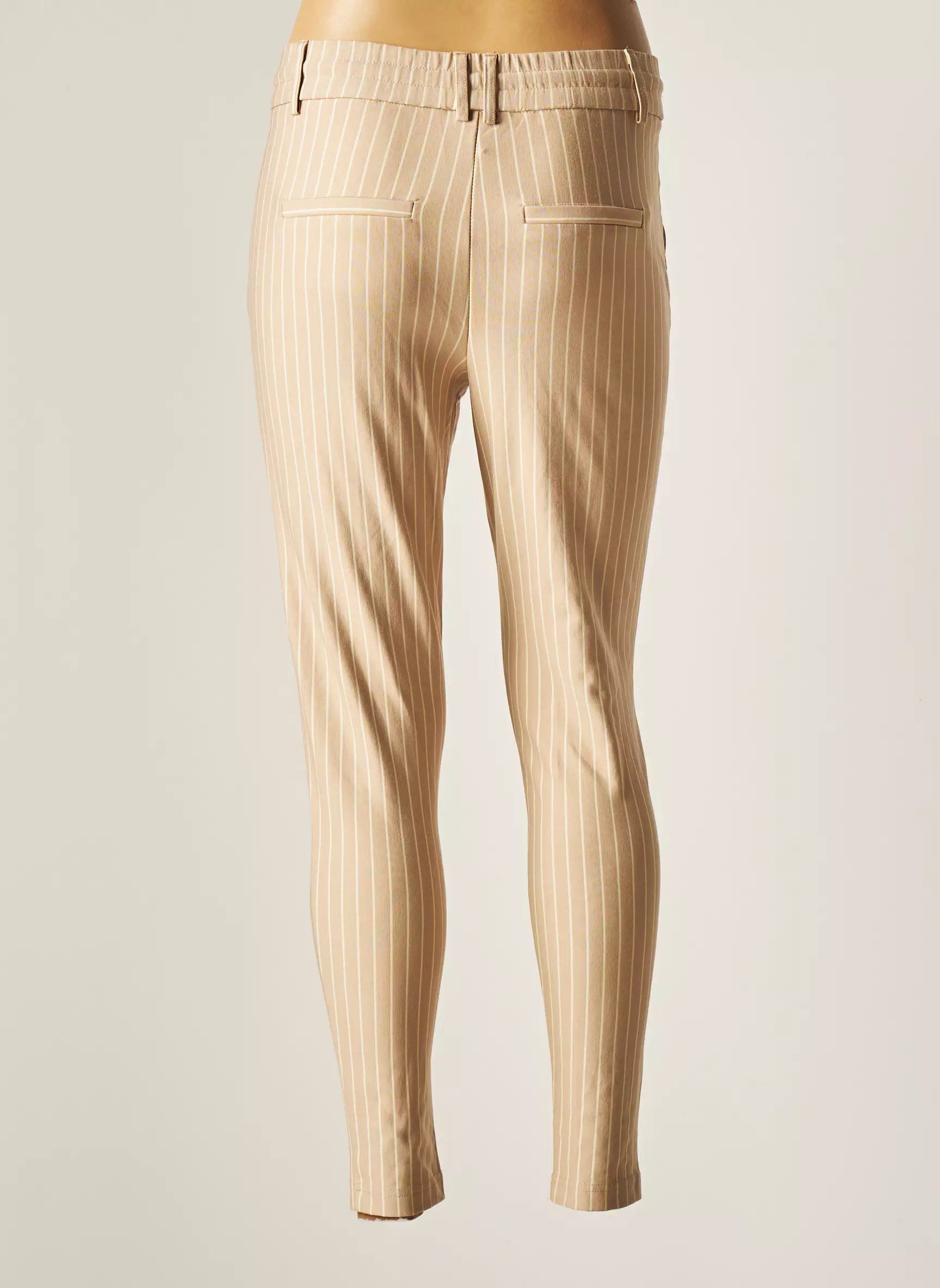 Only Pantalons Slim Femme couleur beige