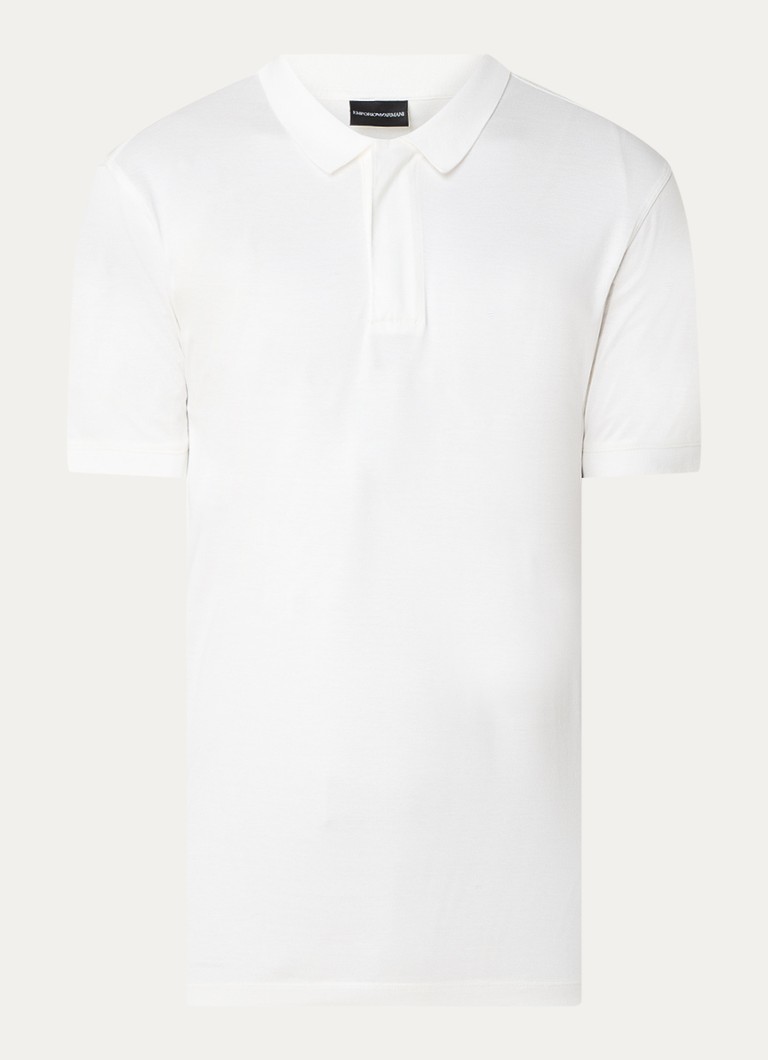 Emporio Armani polo majica regularnog kroja od mješavine liocela s logotipom i rastezljivim materijalom