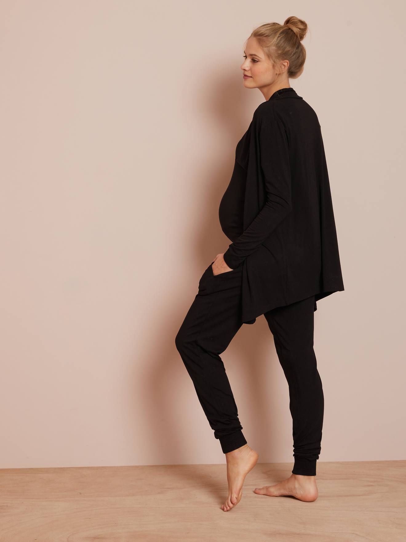 Vertbaudet 3-teiliges Homewear-Set, Schwangerschaft & Stillzeit - schwarz