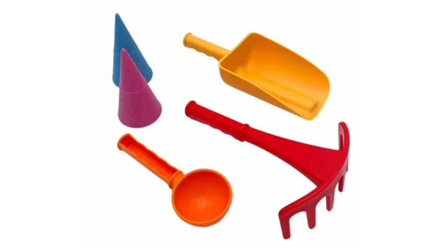 Schildkröt-Funsports - 7in1 Sand Toys Falteimer Set, Farbe: Rot