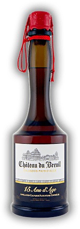 Chateau du Breuil 15 Ans d'Age Chateau du Breuil 15 Ans d'Age Harmonisch, mit starkem Apfel-Aroma, reich und sinnlich zugleich. Alter 15 J. - 0,7	 Liter - Vol 41%