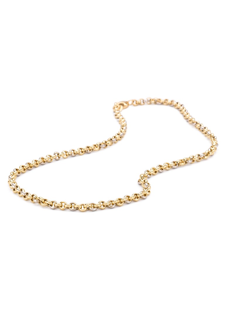 Diamond Point Gold link necklace Timeless Treasures 45 cm