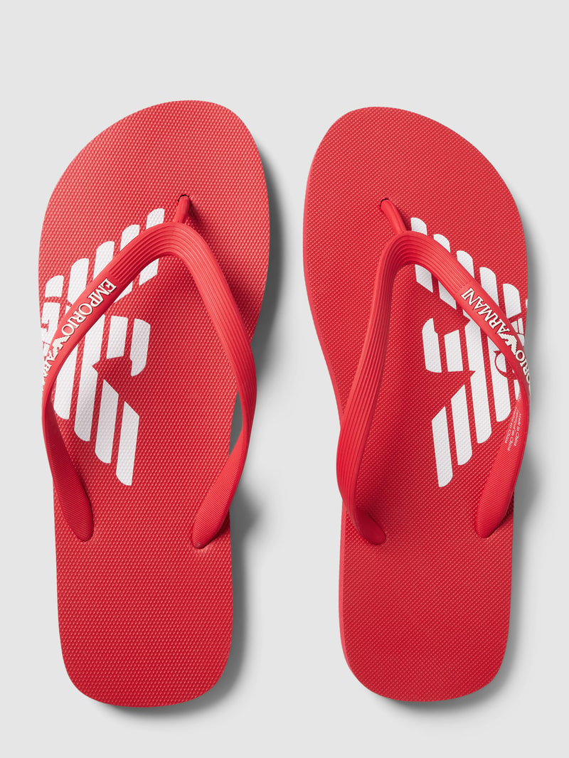 Zehentrenner mit Label-Details Modell 'Basic' in rot