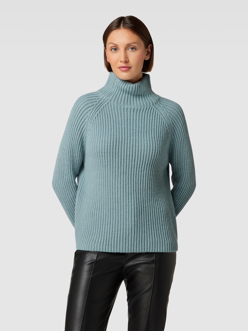Strickpullover mit Stehkragen Modell 'ARWEN' in rauchblau