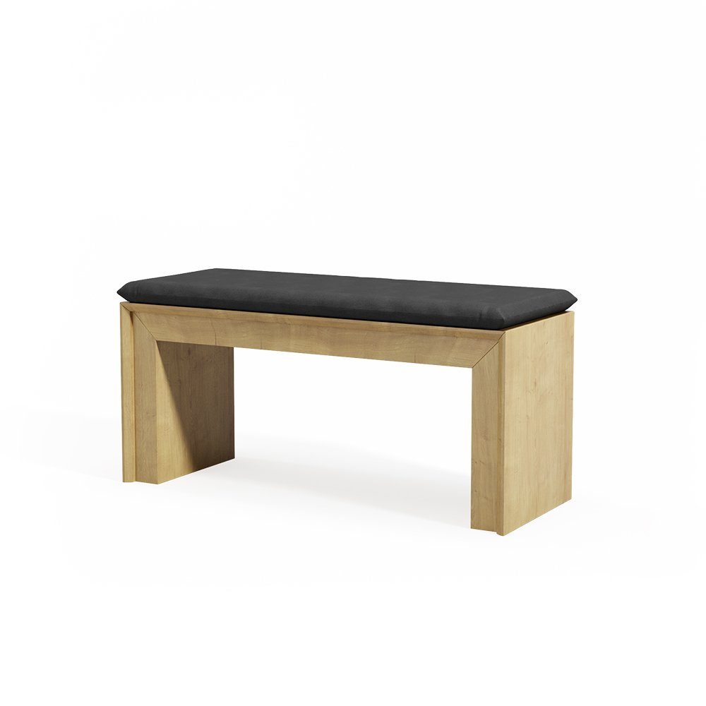 Vicco Bankauflage Bankpolster Gartenbank-Auflage 100x40x5cm Anthrazit, (1 Bankauflage)