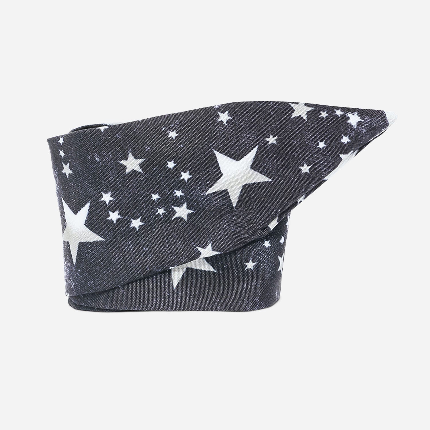 Rubans-foulard noir imprimé étoiles