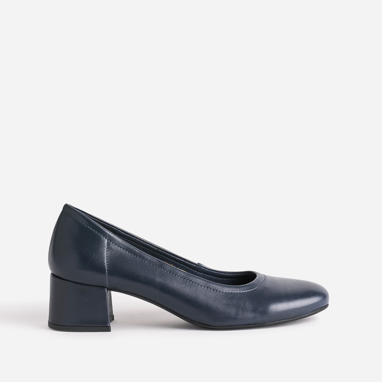 Escarpin bleu marine éco-conçu en cuir