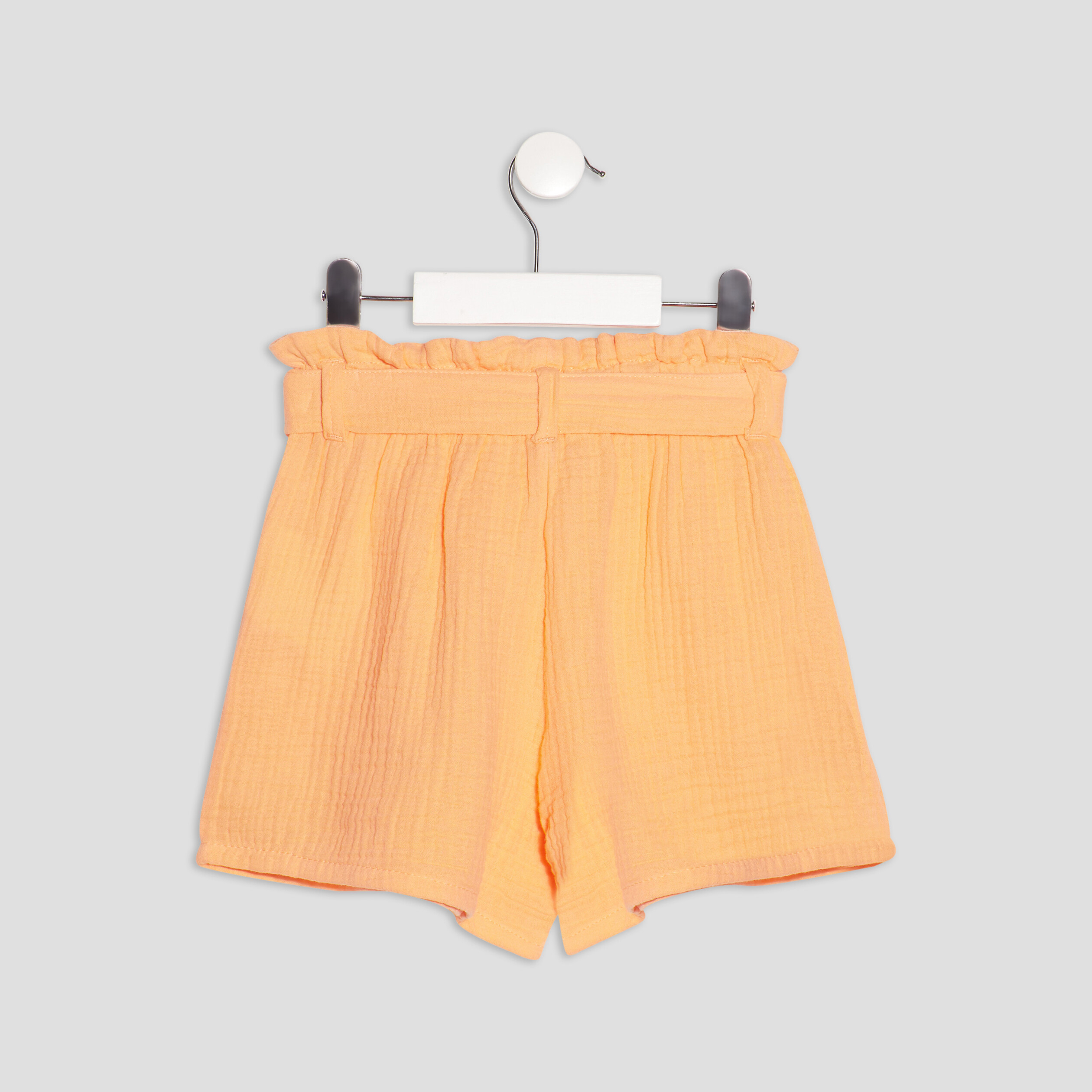Short paperbag orange corail fille | La Halle