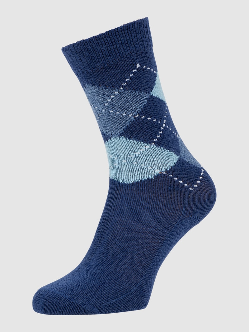 Socken mit Argyle-Muster Modell 'Whitby' in royalblau