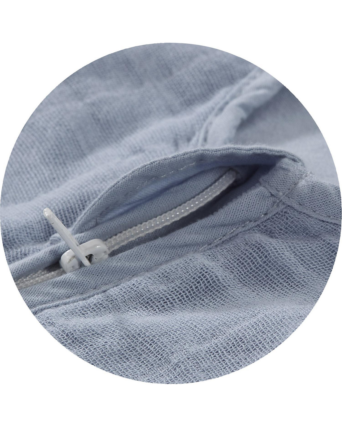 Sommer- Schlafsack Mull uni blau Gr. 110