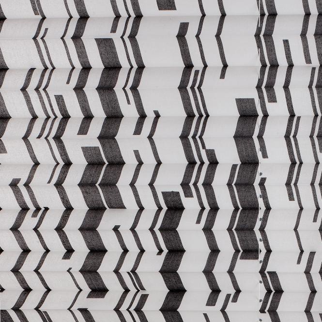 Bella Casa XXL Plissee, Faltvorhang, 175 x 120 cm, schwarz/weiß