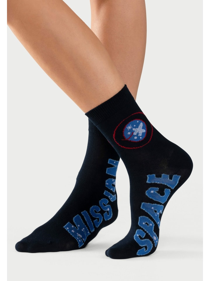 H.I.S Socken in 2x blau-gemustert, 2x schwarz-gemustert günstig kaufen