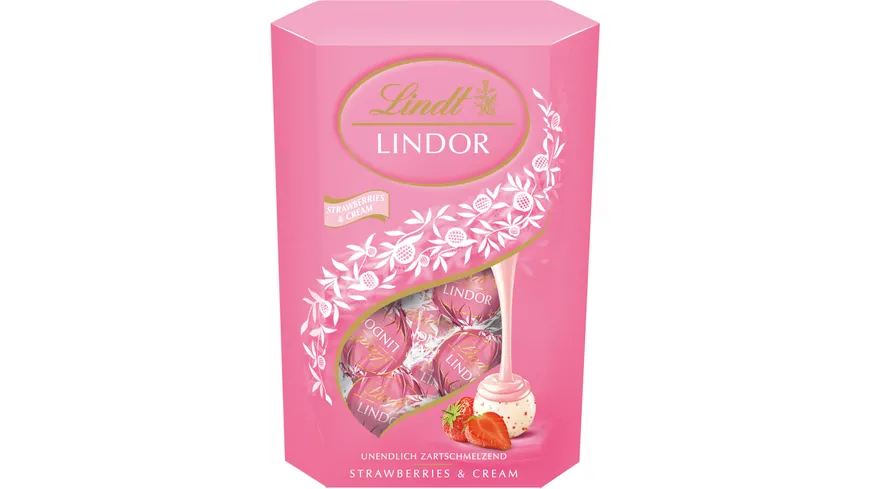 Lindt Lindor Kugeln Erdbeer-Sahne 500 g