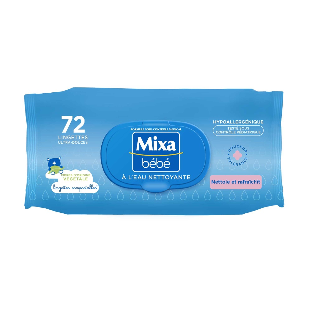 mixa Bébé Lingettes à l'Eau Nettoyante