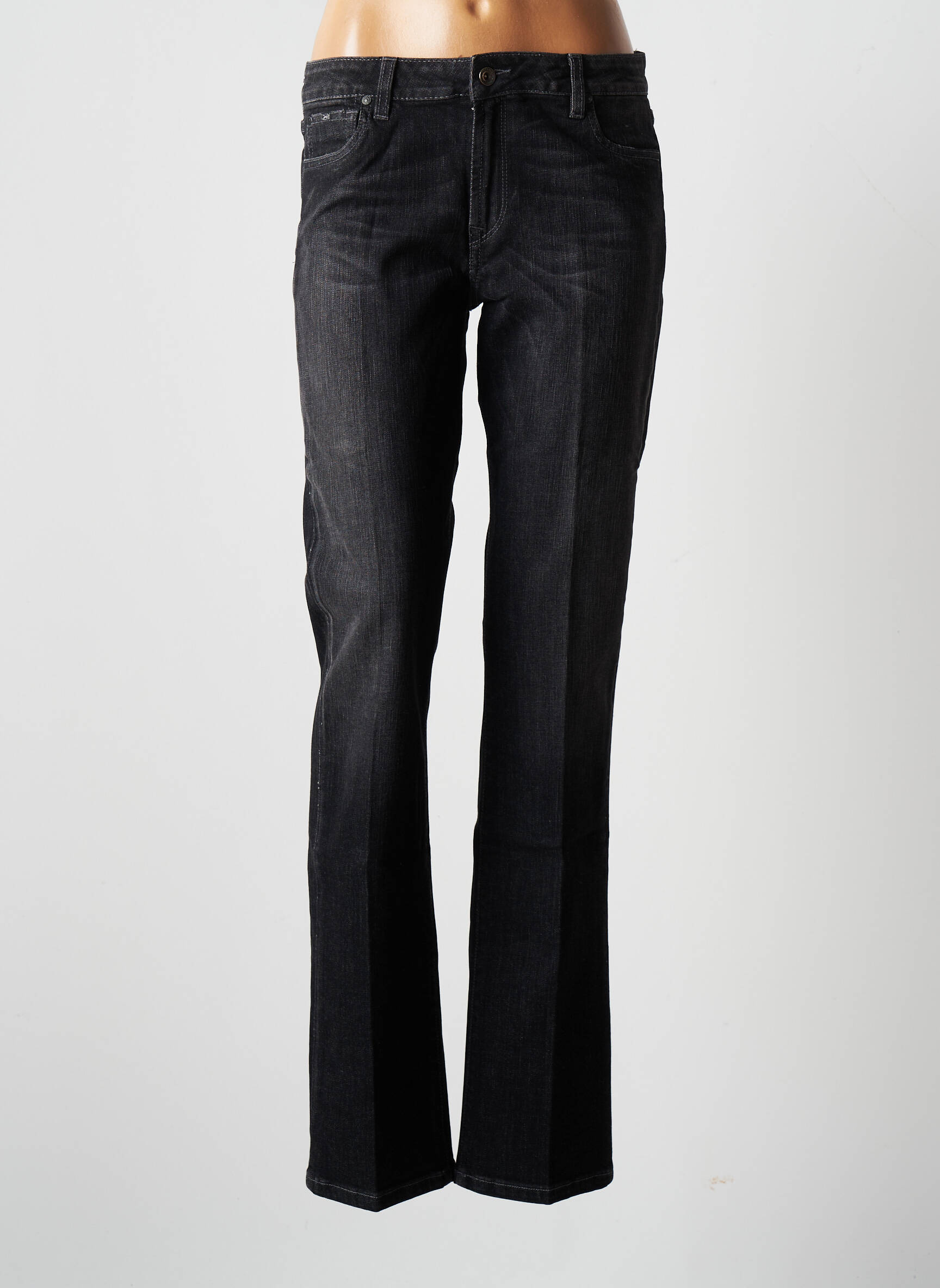 Denim Studio Jeans Coupe Droite Femme couleur gris