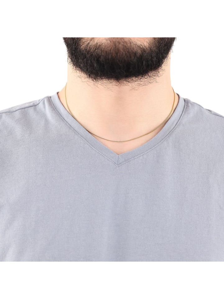 Amor Collier Edelstahl, IP Gold in Gold günstig kaufen 42 cm