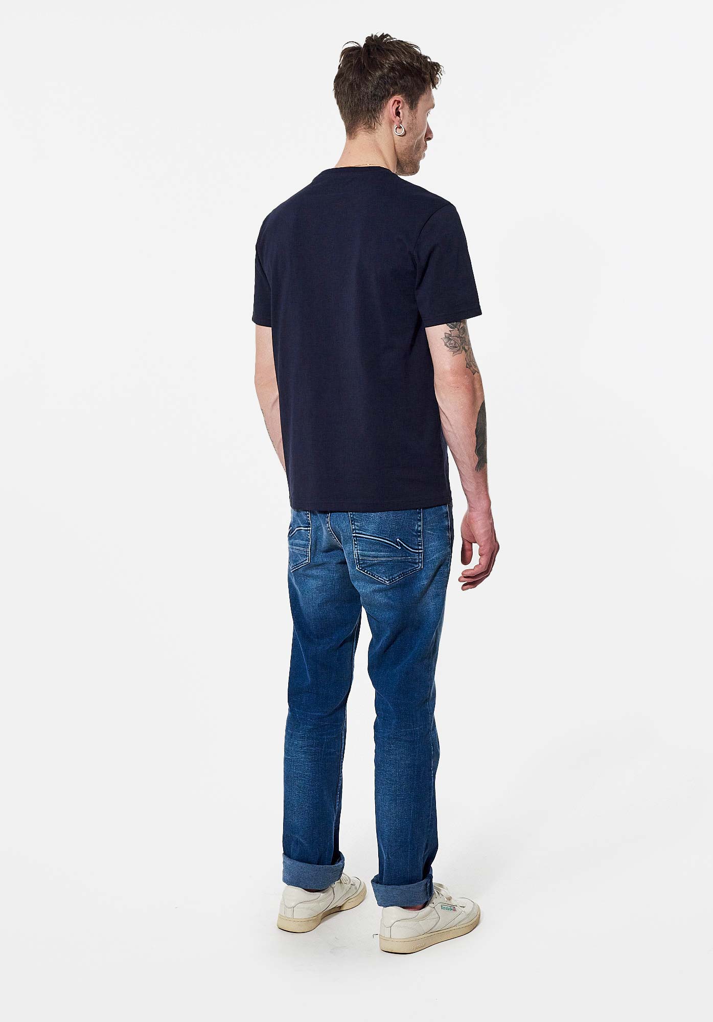 LERES  T-shirt bleu Homme en 100% coton bio