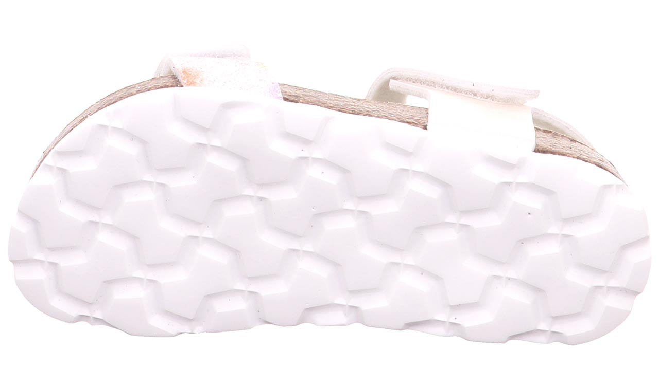 FUSSBETTPANTOFFEL - Weiss/MehrfarbigSandale mit Klettverschluss