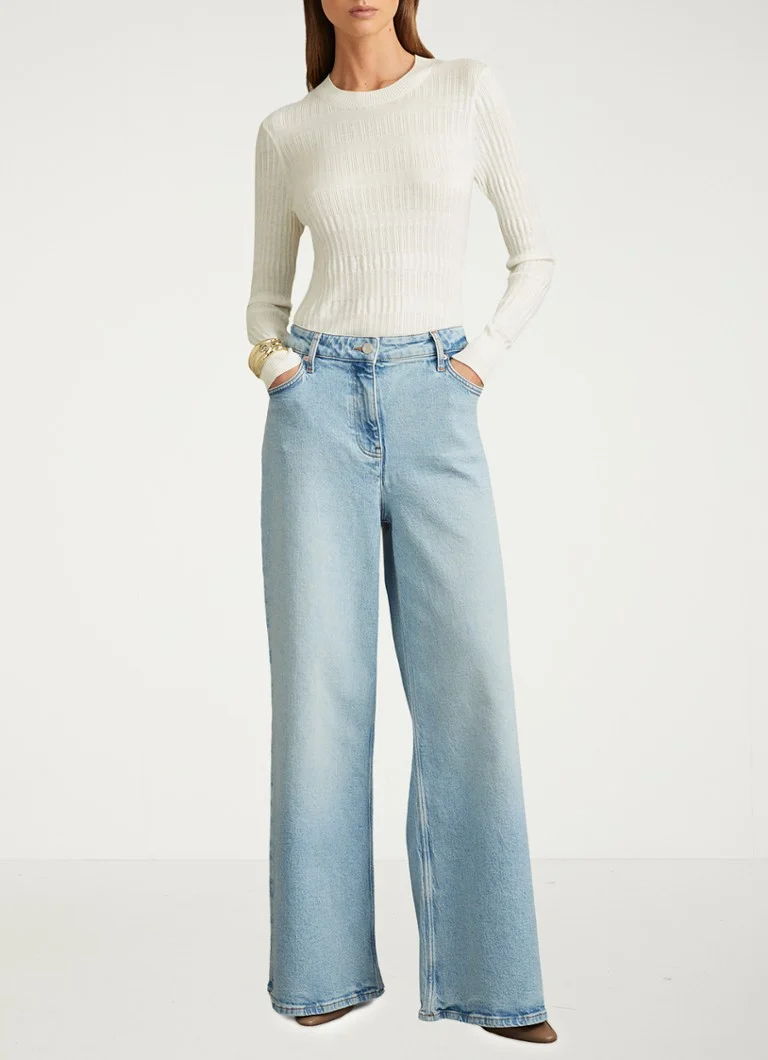 Pulover Reiss Lily dintr-un tricot fin cu amestec de lână
