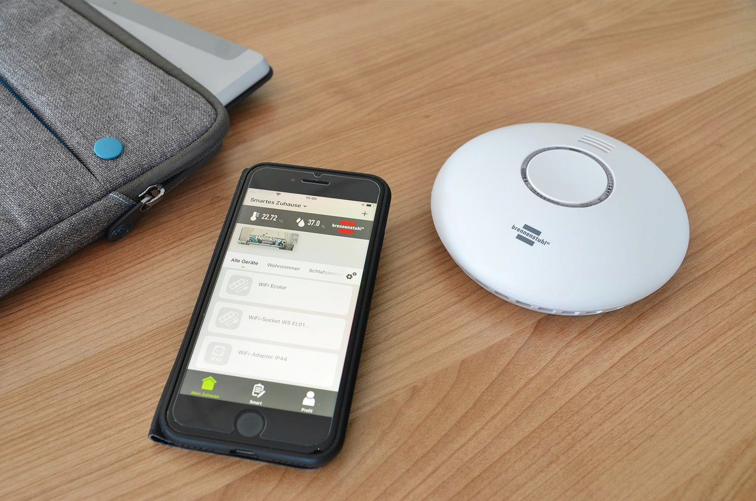 Brennenstuhl WRHM01 Rauch- und Hitzewarnmelder (WiFi-Funktion)