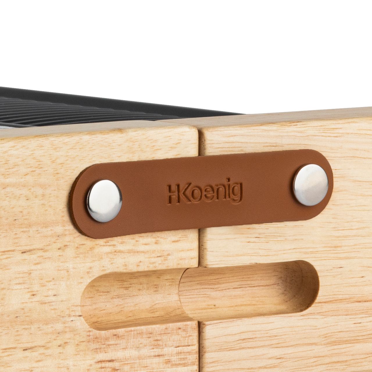 H.Koenig WOD360/Raclette-Gerät für 8 Personen/ Stein Granit und Naturholz