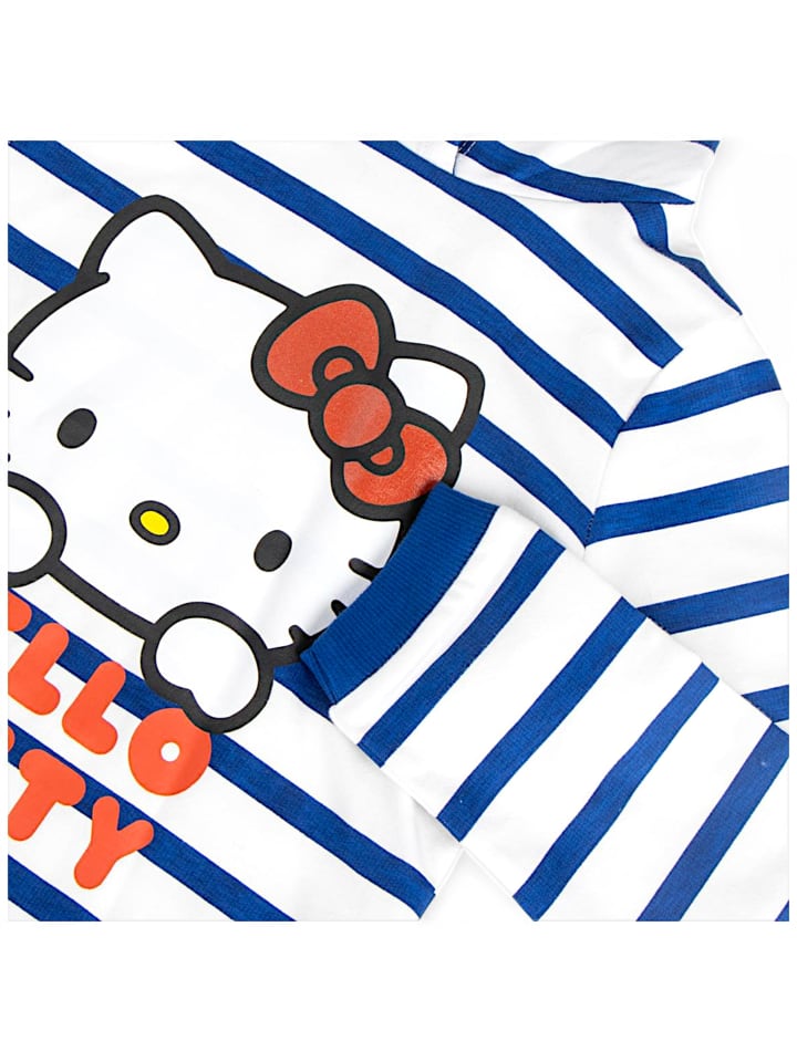 Hello Kitty Langarmkleid Hello Kitty gestreift in Weiß günstig kaufen