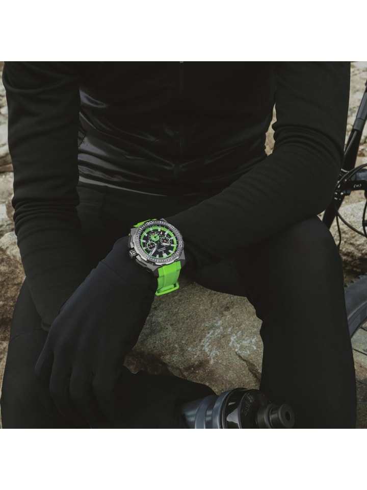 Festina Herrenuhr Chronograph Schwarz/Grün günstig kaufen onesize