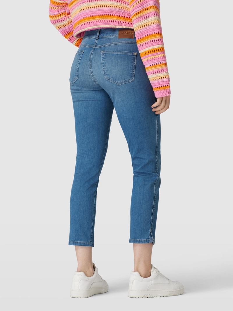Caprihose mit seitlichen Schlitzen Modell 'Cici' in hellblau