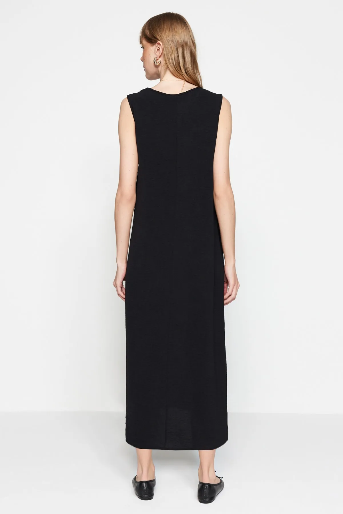 Trendyol Modest  Schwarzes Dessous-Aerobin-Kleid mit gewebtem Futter TCTSS23EB00146