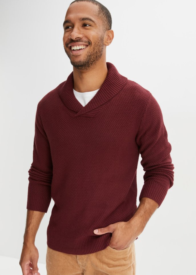 Pullover mit Schalkragen